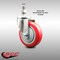 Service Caster 4 Inch 316SS Red Polyurethane Wheel Swivel 10mm Threaded Stem Caster SCC SCC-SS316TS20S414-PPUB-RED-M1015 - alternate 4